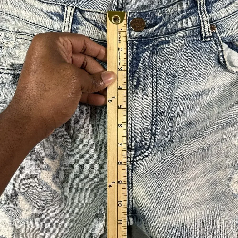 Grindhouse Denim Jeans Light Wash Men’s 38x33 Distressed Slim Fit Streetwear